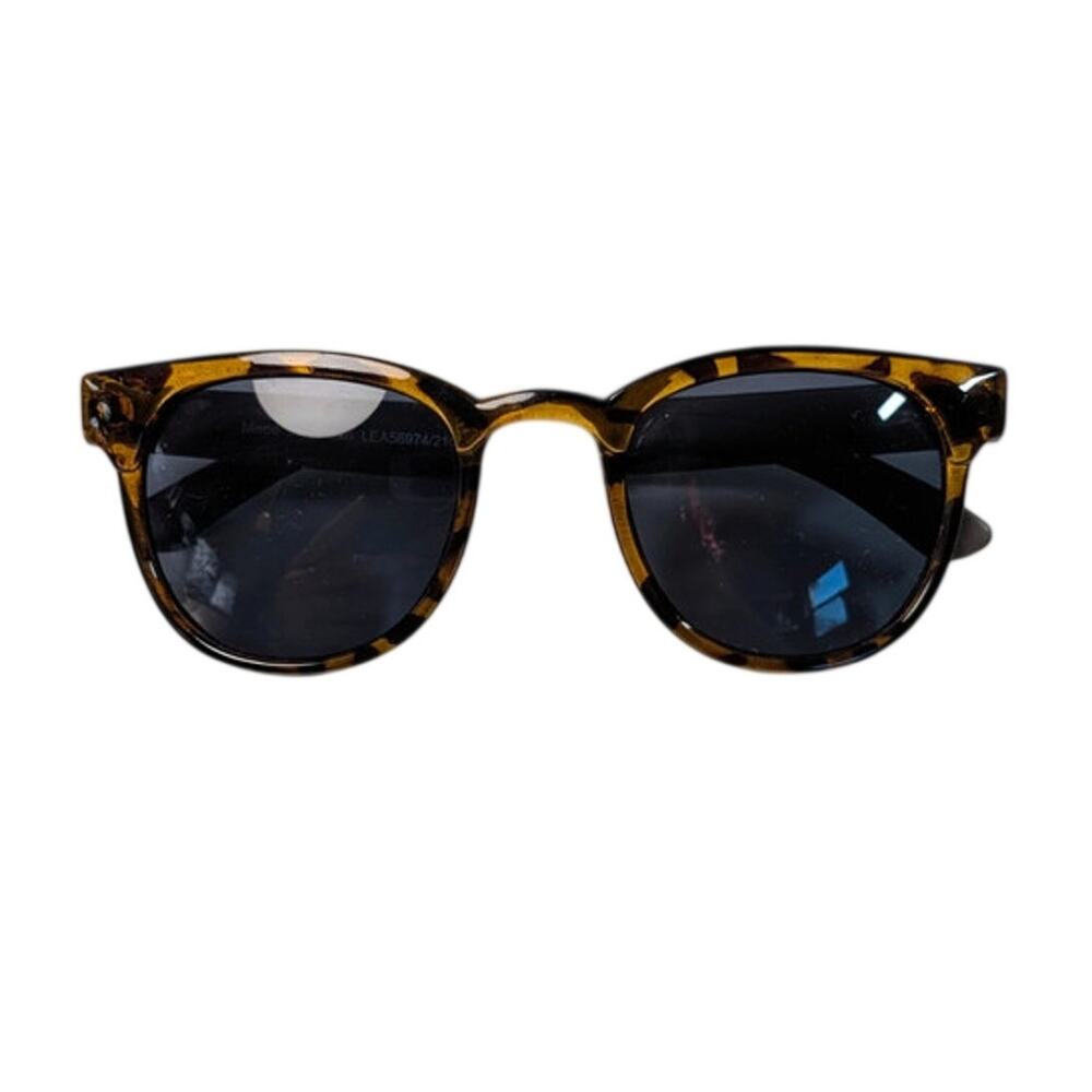 Kids Tortoise Shell Sunglasses Brown Black Round Classic Unisex Shades